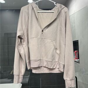 Cozy Women's Light Beige Zip-Up Hoodie